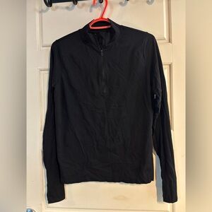 Fabletics Black Quarter-Zip Activewear Pullover